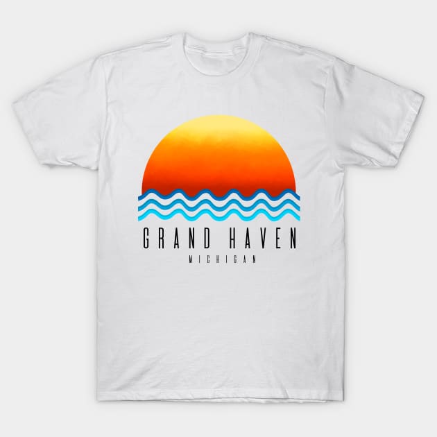 Grand Haven Sunset T-Shirt by Megan Noble